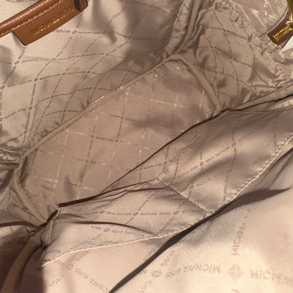 Michael Kors Tan Monogram Backpack - Picture 7 of 8